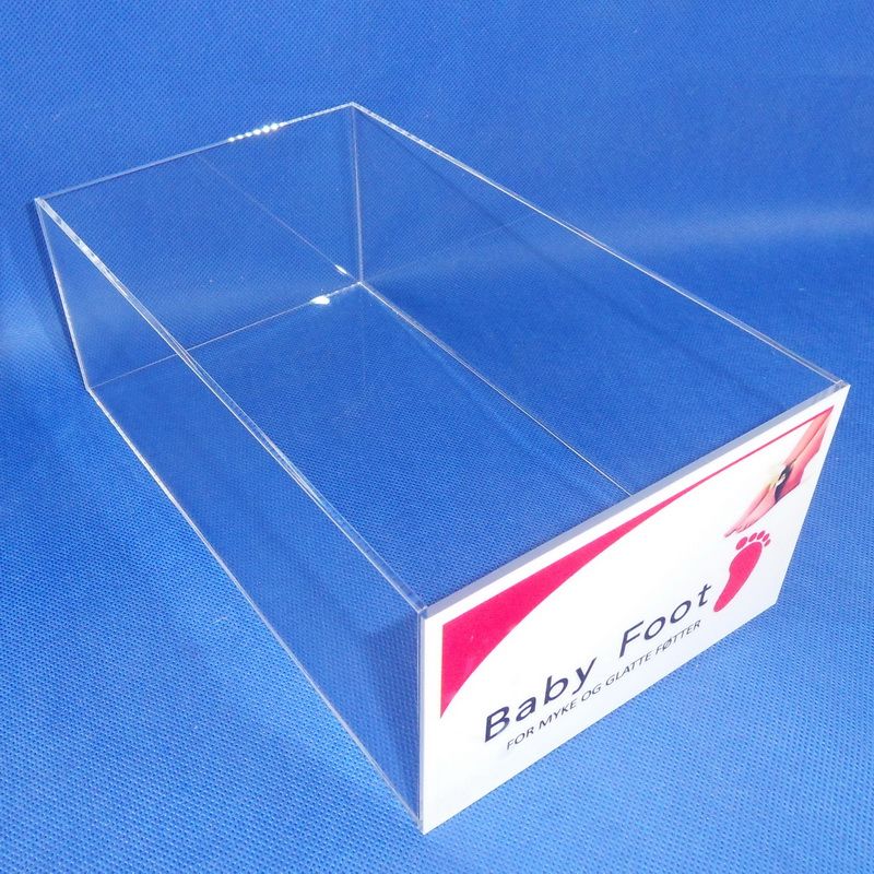 Baby foot clear acrylic box without lid 2119