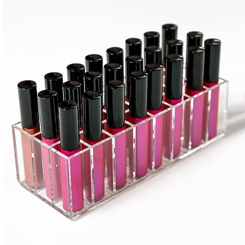 2 dozen clear lipstick & lip gloss organizer 3120