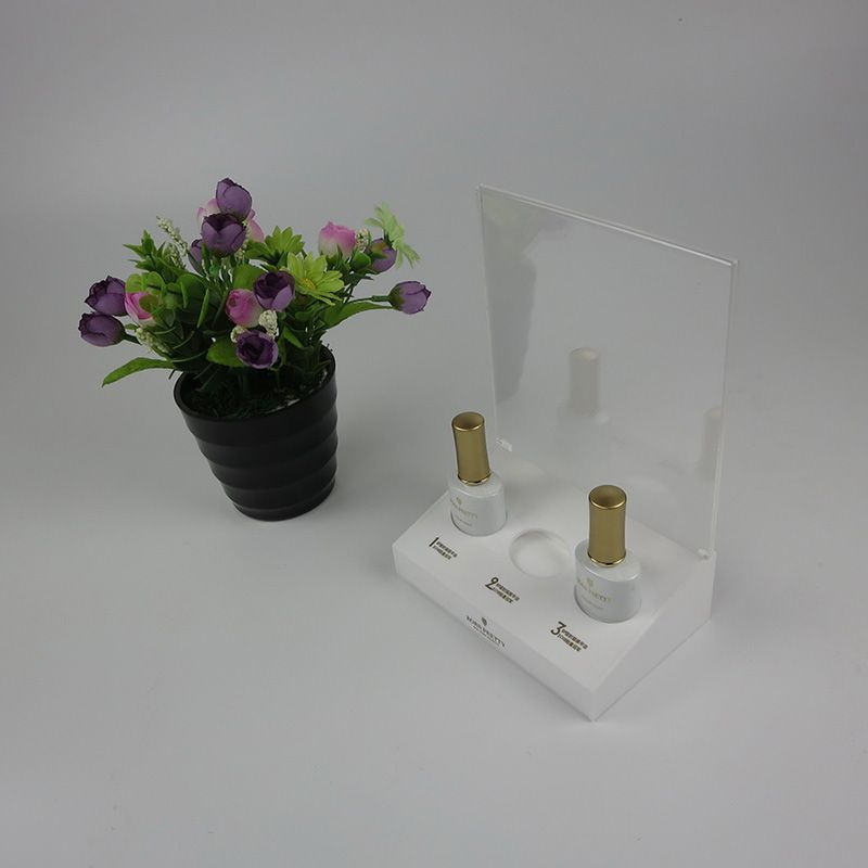 3 bottle table display stand with changable sign holder  3138