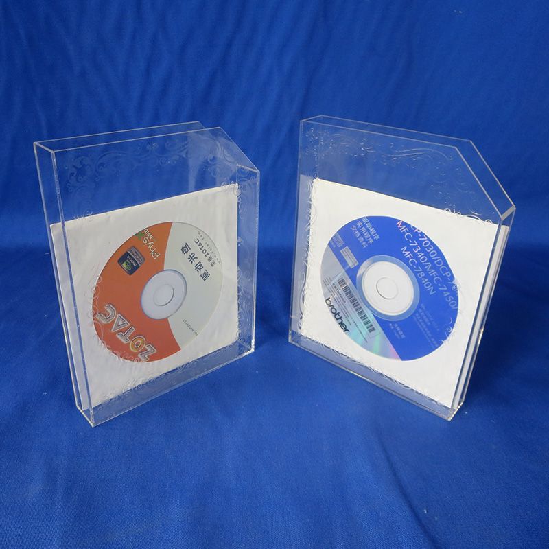 Custom clear acrylic cd dvd storage box  6145