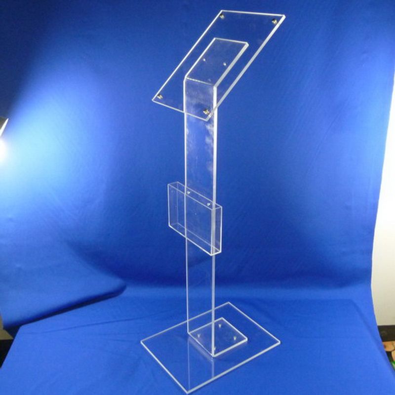 Pedestal sign holder with clear brochure holder,Pedestal literature holder,brochure display stands 6168