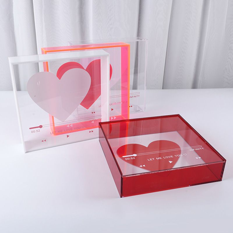 Creative lover's CD clear acrylic rose box,Freestanding Acrylic CD flower box