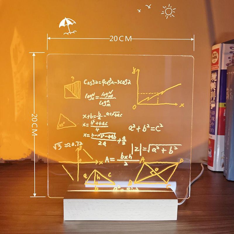 LED note board with colors acrylic dry erase board