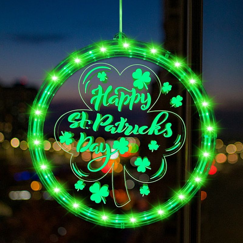 Decoraciones iluminadas para colgar en 3D para el Día de San Patricio LED-140