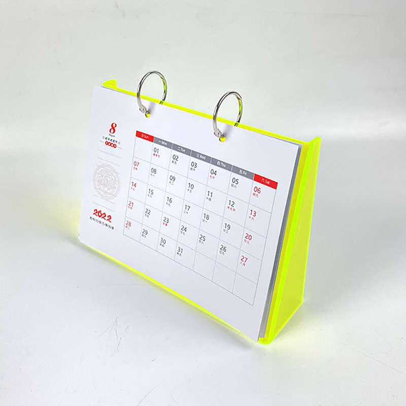 Custom multi-color acrylic daily desk calendar,creative colorful desk calendar 6772