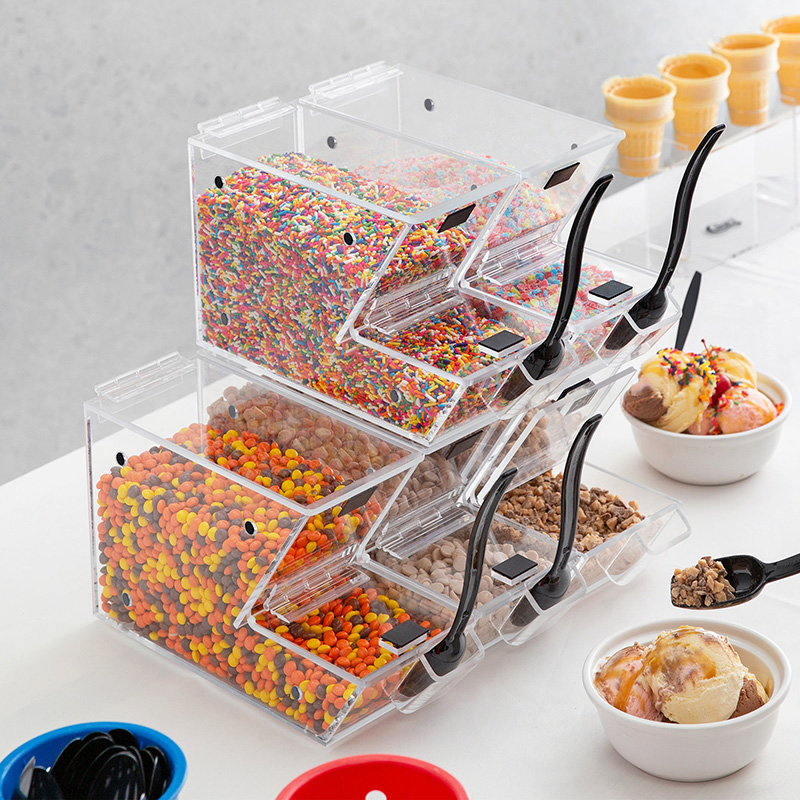 Bulk food dispenser food container cereal candy nuts storage bins 8136