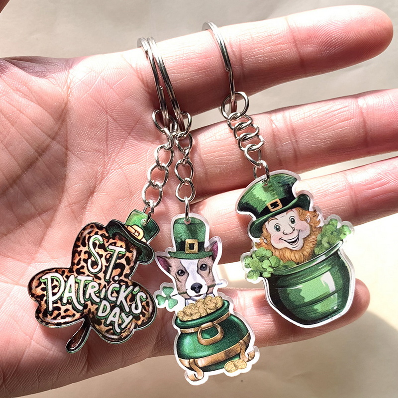 Acrylic keychain keyring for St Patrick's Day 6228