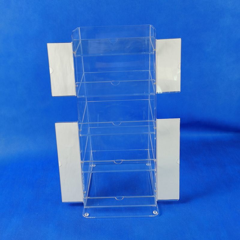 Acrylic shelf display,5 Tiered clear countertop merchandising stand