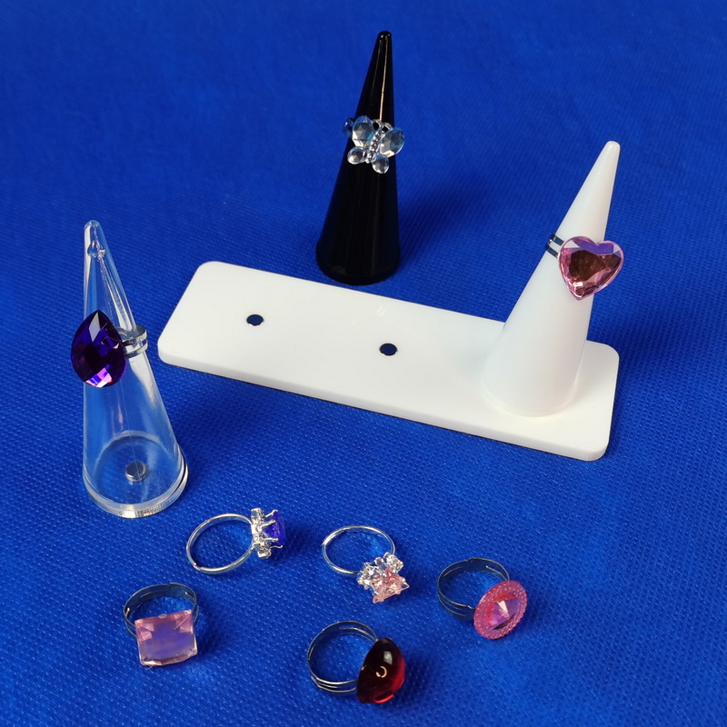 Acrylic ring holder cone shape Ring display stand 4132