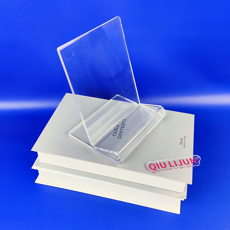 Acrylic book stand clear book display easel holder 6219