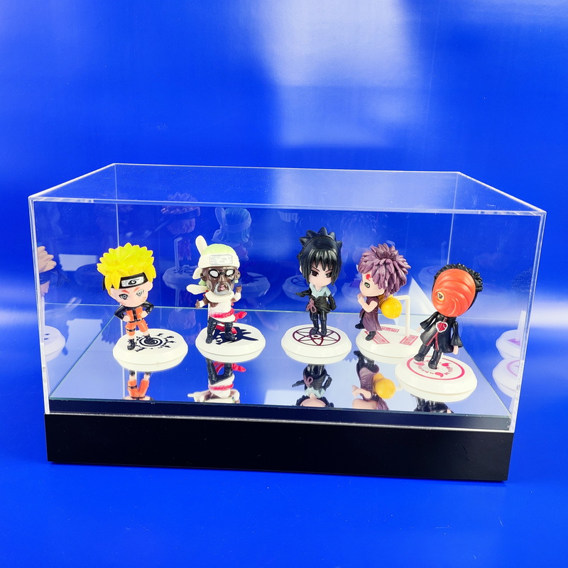 Acrylic black base dustproof clear display show case 2182