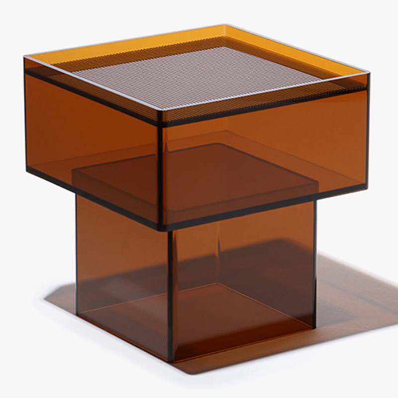 Brown small acrylic bedside table 5A85