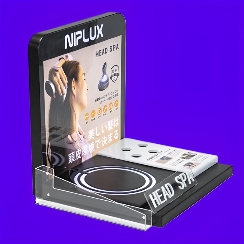 Count-top acrylic display stand for NIPLUX HEAD SPA pursues 9174