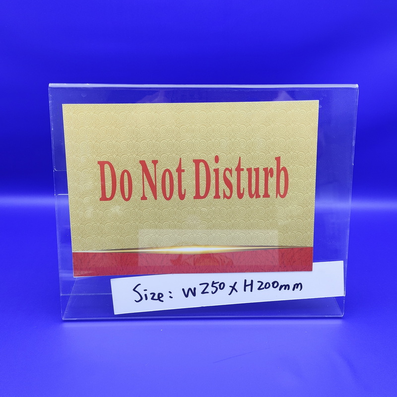 Clear horizontal slant back desktop acrylic sign holder 7206