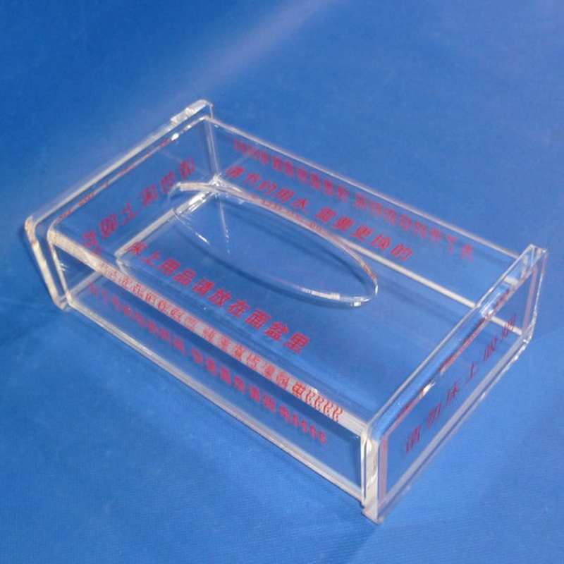 Custom clear acrylic tissue case 5E79