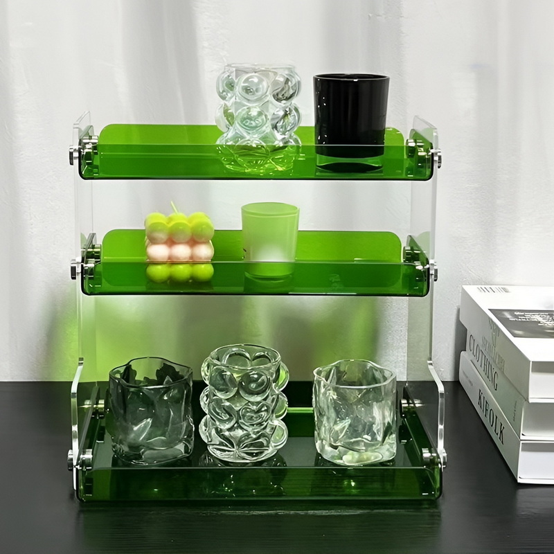 3 tiers acrylic storage & organizer shelf 5E86